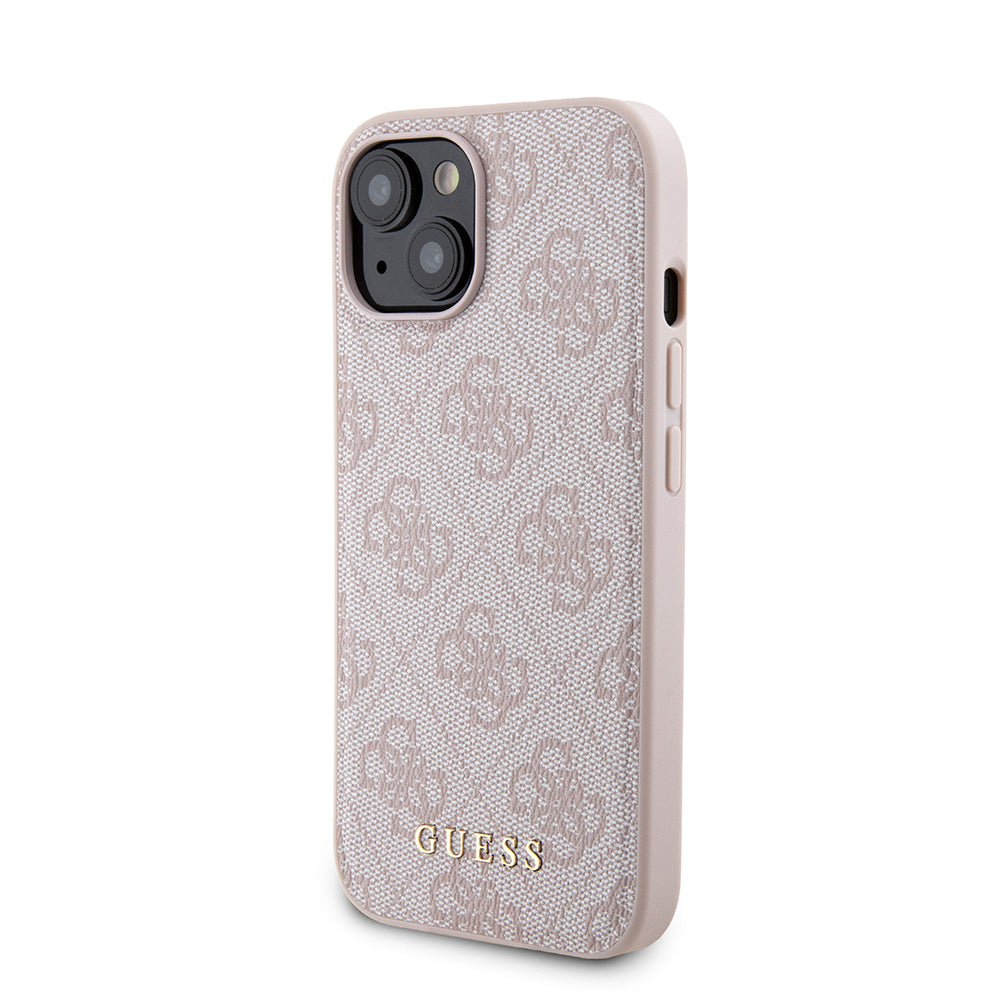 MagSafe futrola za Apple iPhone 15, Guess, Powerbank 4G Metal Logo, Roza
