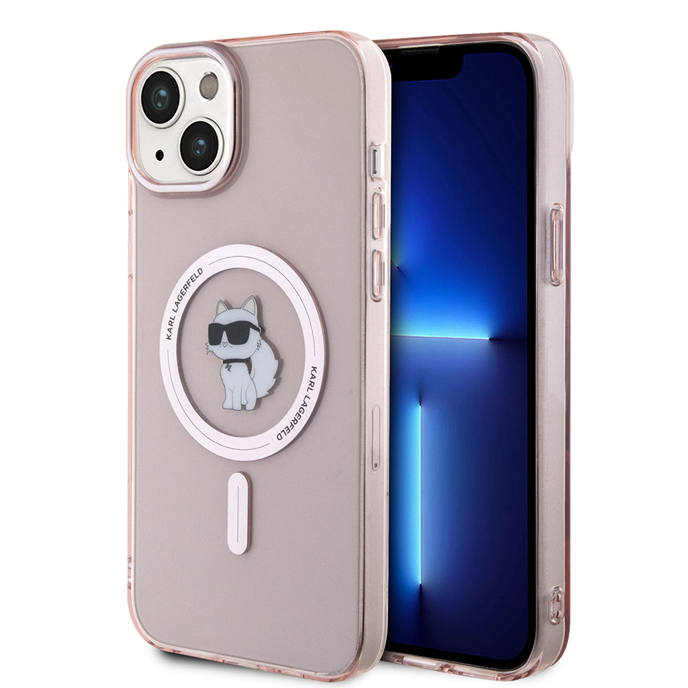Futrola MagSafe za Apple iPhone 15 Plus / 14 Plus, Karl Lagerfeld, IML Choupette, Roza