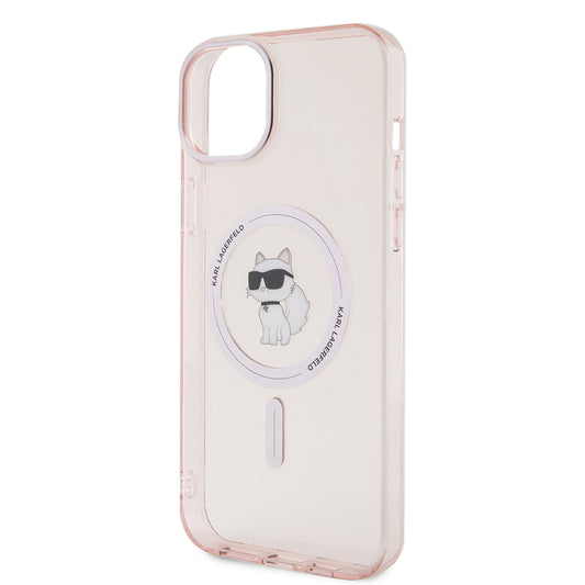Futrola MagSafe za Apple iPhone 15 Plus / 14 Plus, Karl Lagerfeld, IML Choupette, Roza