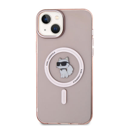 Futrola MagSafe za Apple iPhone 15 Plus / 14 Plus, Karl Lagerfeld, IML Choupette, Roza