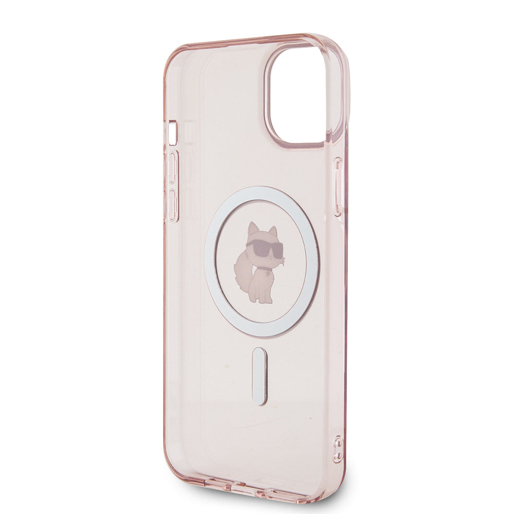 Futrola MagSafe za Apple iPhone 15 Plus / 14 Plus, Karl Lagerfeld, IML Choupette, Roza