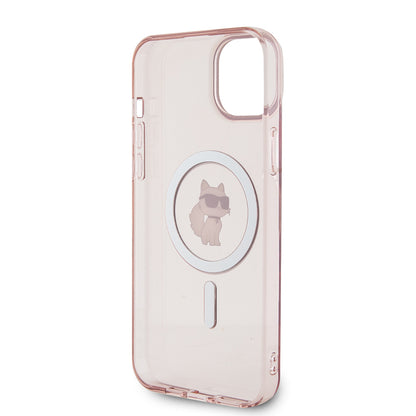 Futrola MagSafe za Apple iPhone 15 Plus / 14 Plus, Karl Lagerfeld, IML Choupette, Roza