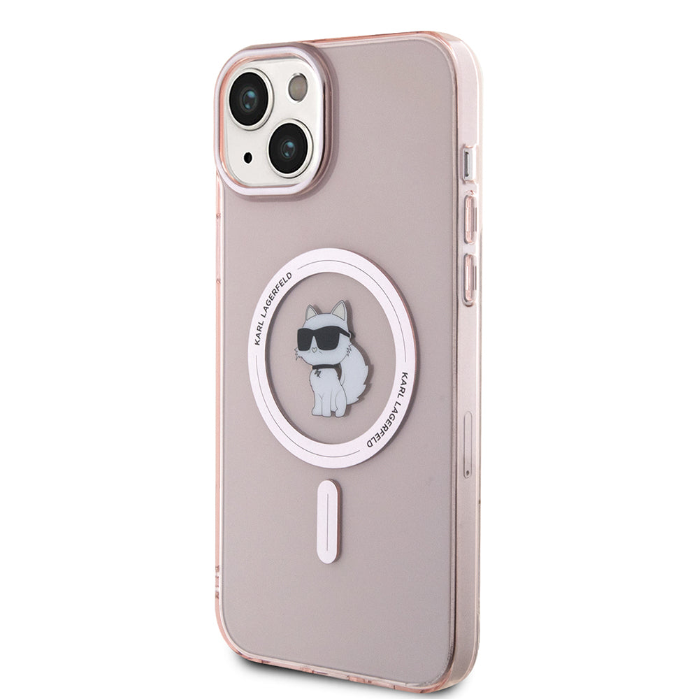 Futrola MagSafe za Apple iPhone 15 Plus / 14 Plus, Karl Lagerfeld, IML Choupette, Roza