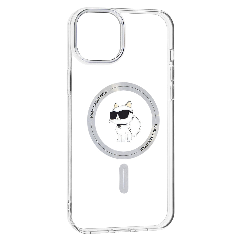 Futrola MagSafe za Apple iPhone 15 Plus / 14 Plus, Karl Lagerfeld, IML Choupette, Prozirna