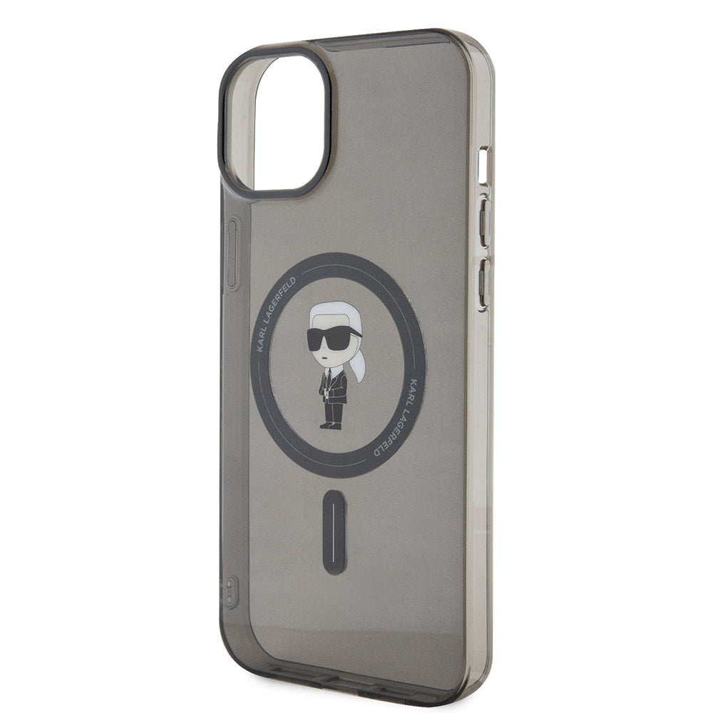 MagSafe futrola za Apple iPhone 15 Plus, Karl Lagerfeld, IML Ikonik Karl, Crna