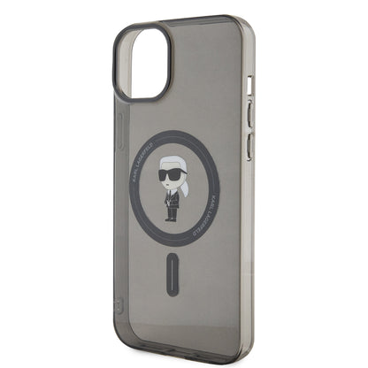 MagSafe futrola za Apple iPhone 15 Plus, Karl Lagerfeld, IML Ikonik Karl, Crna