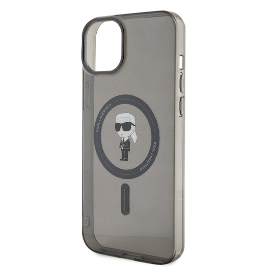 MagSafe futrola za Apple iPhone 15 Plus, Karl Lagerfeld, IML Ikonik Karl, Crna