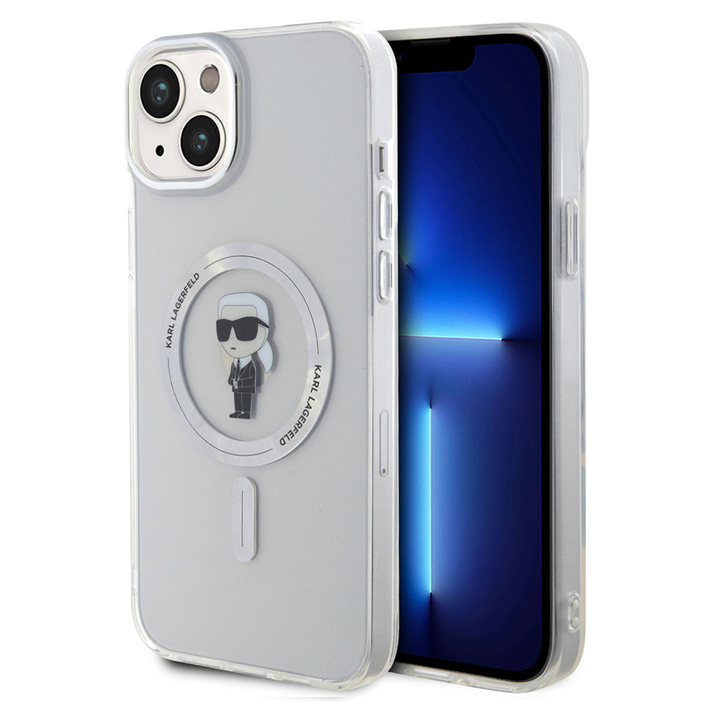 Futrola MagSafe za Apple iPhone 15 Plus, Karl Lagerfeld, IML Ikonik Karl, Prozirna