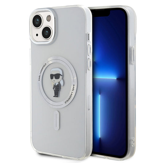 Futrola MagSafe za Apple iPhone 15 Plus, Karl Lagerfeld, IML Ikonik Karl, Prozirna