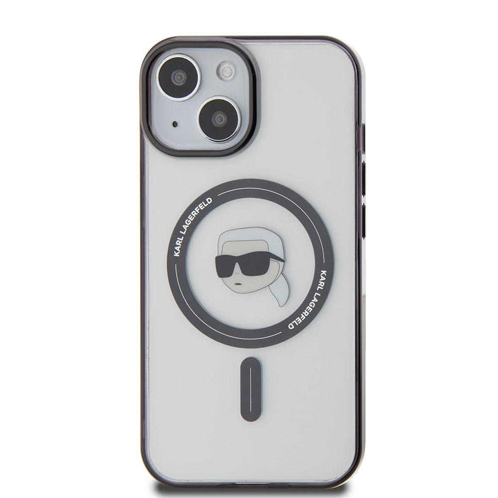 Futrola MagSafe za Apple iPhone 15 Plus, Karl Lagerfeld, IML Karl's Head, Prozirna