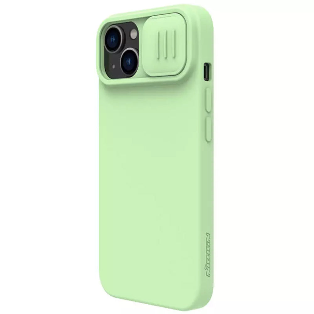 MagSafe futrola za Apple iPhone 15 Plus, Nillkin, CamShield Silky, Svijetlo Zelena