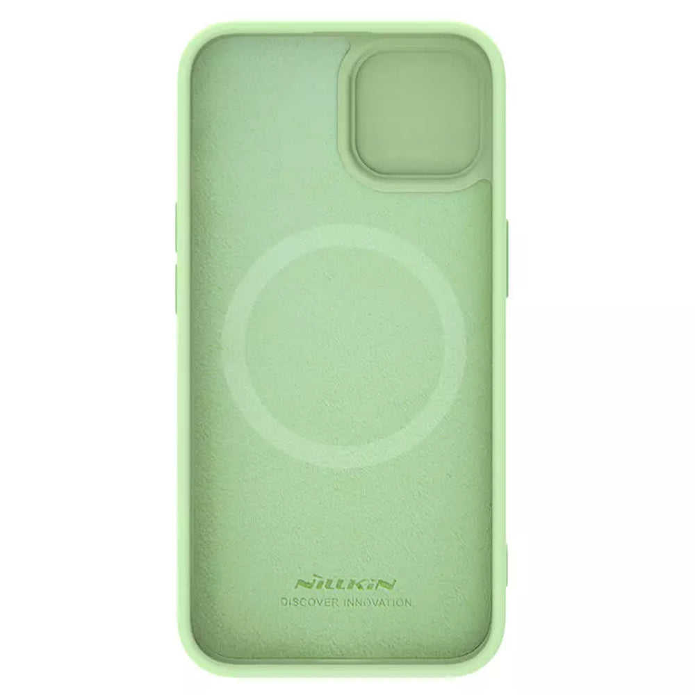 MagSafe futrola za Apple iPhone 15 Plus, Nillkin, CamShield Silky, Svijetlo Zelena