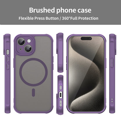 MagSafe maska za Apple iPhone 15 Plus, Techsuit, HaloFrost II, Ljubičasta