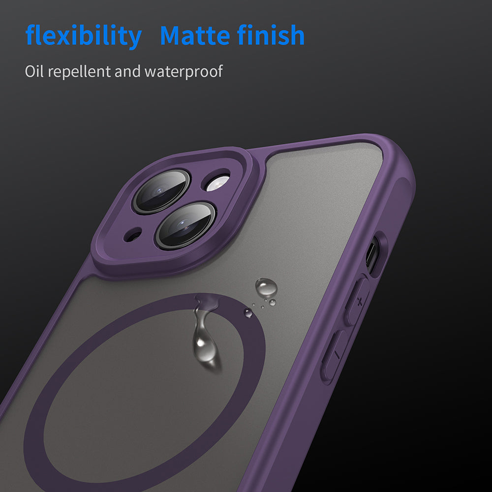 MagSafe maska za Apple iPhone 15 Plus, Techsuit, HaloFrost II, Ljubičasta