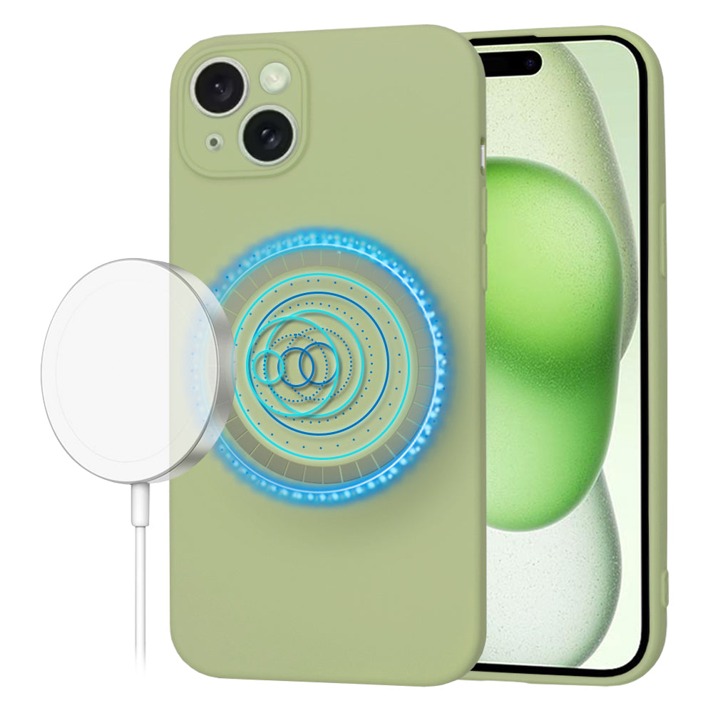MagSafe futrola za Apple iPhone 15 Plus, Techsuit, SoftFlex, Matcha