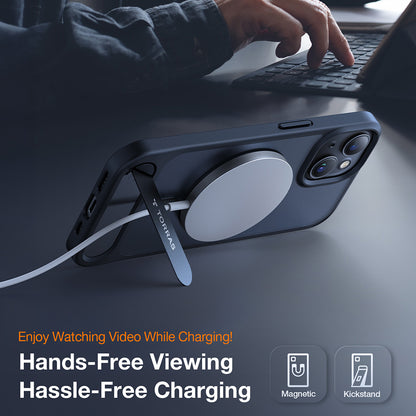 MagSafe torbica za Apple iPhone 15 Plus, Torras, Pstand, Crna