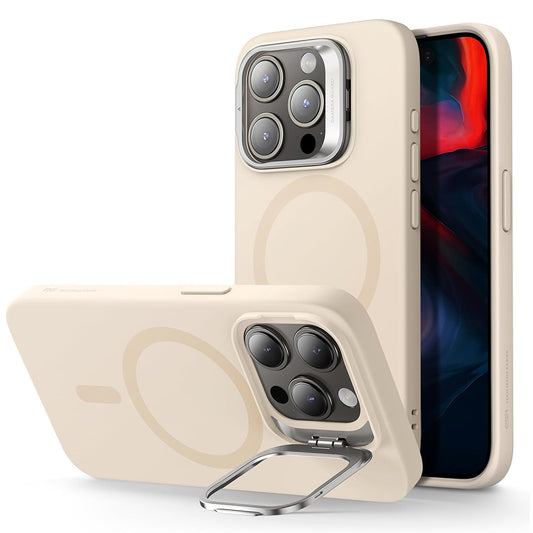 Futrola MagSafe za Apple iPhone 15 Pro, ESR, Cloud Soft Kickstand, Krem