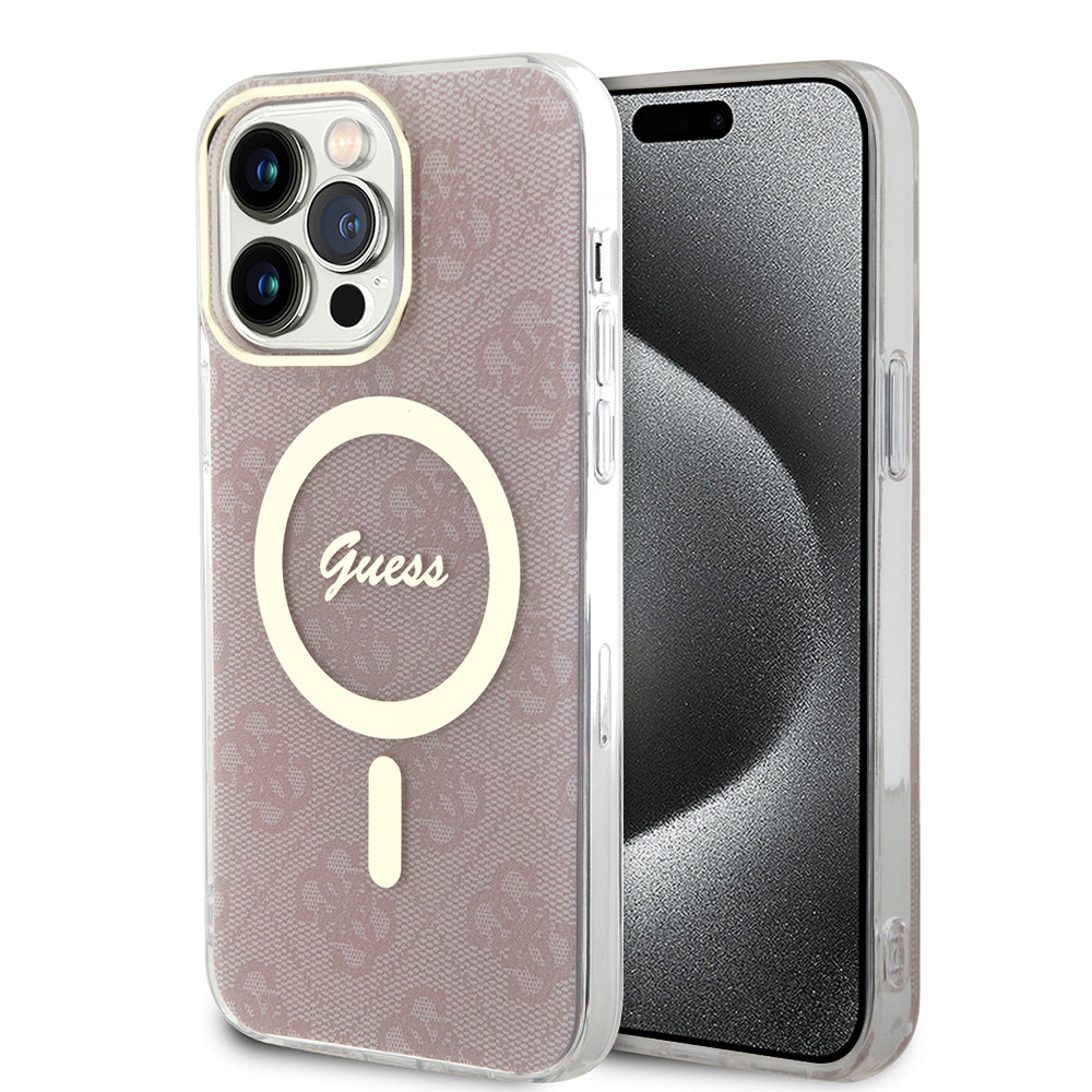 MagSafe futrola za Apple iPhone 15 Pro, Guess, IML 4G, Roza