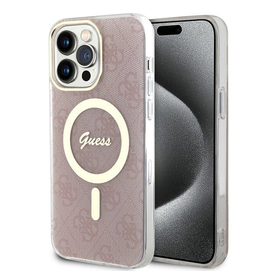 MagSafe futrola za Apple iPhone 15 Pro, Guess, IML 4G, Roza