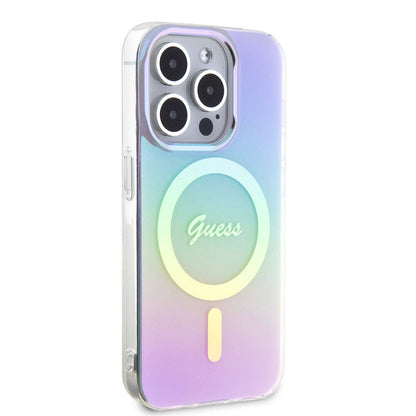 MagSafe futrola za Apple iPhone 15 Pro, Guess, IML Iridescent, Ljubičasta