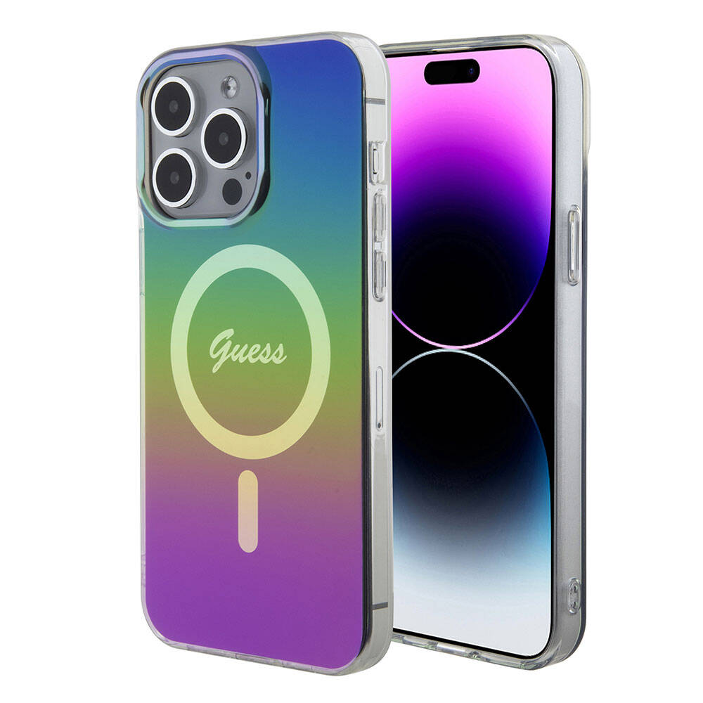 MagSafe futrola za Apple iPhone 15 Pro, Guess, IML Iridescent, Višebojna