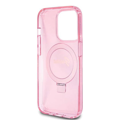 Futrola MagSafe za Apple iPhone 15 Pro, Guess, IML Ring Stand Glitter, Roza