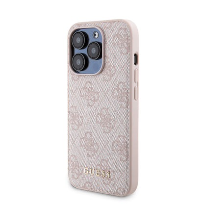 MagSafe futrola za Apple iPhone 15 Pro, Guess, Powerbank 4G Metal Logo, Roza