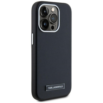 MagSafe futrola za Apple iPhone 15 Pro, Karl Lagerfeld, FW Metal Plate, Crna