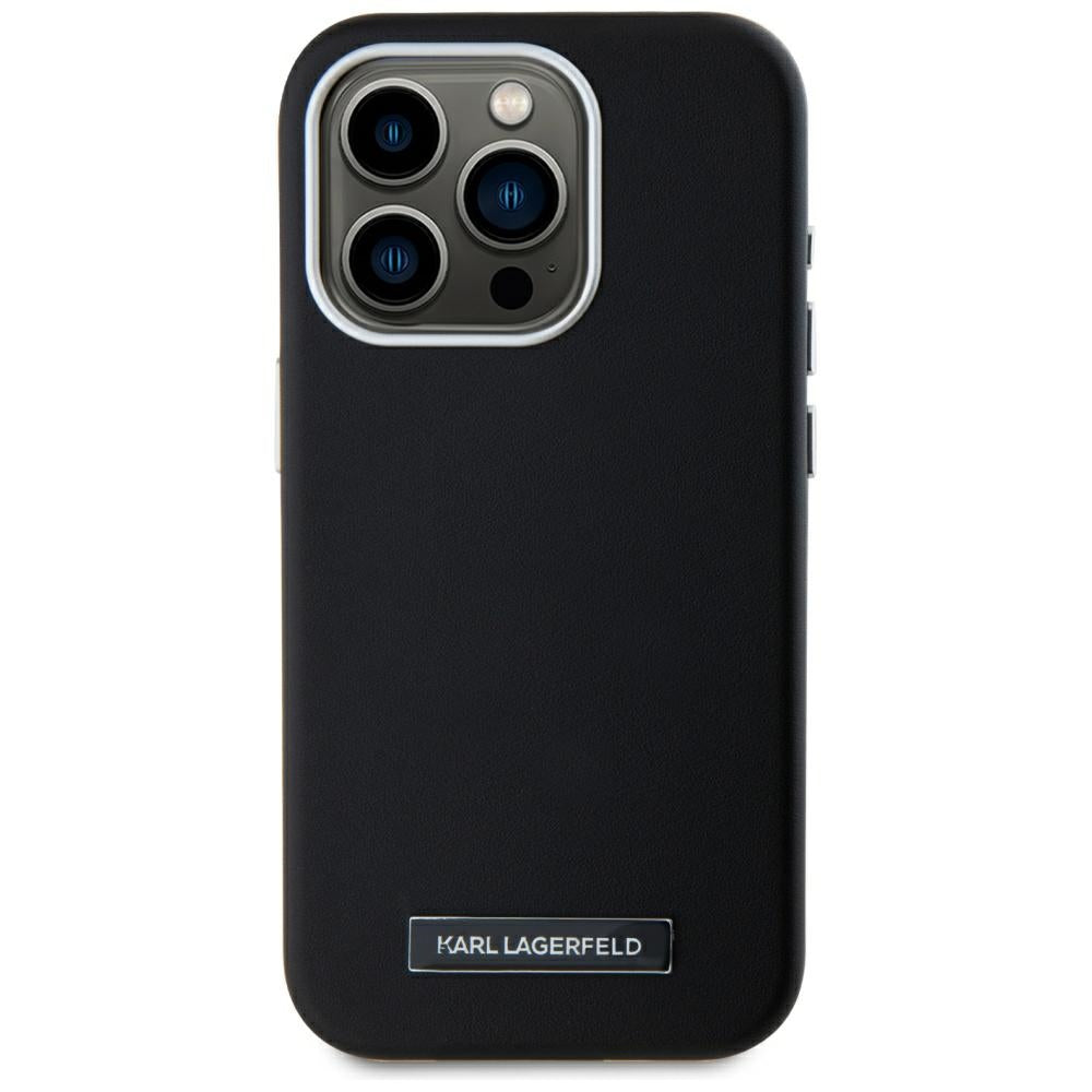 MagSafe futrola za Apple iPhone 15 Pro, Karl Lagerfeld, FW Metal Plate, Crna