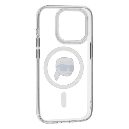 Futrola MagSafe za Apple iPhone 15 Pro, Karl Lagerfeld, IML Metal Karl's Head, Bijela