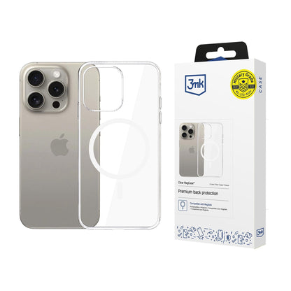 MagSafe futrola za Apple iPhone 15 Pro Max, 3MK, Clear MagCase, Prozirna