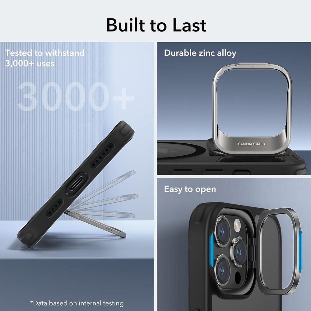 Futrola MagSafe za Apple iPhone 15 Pro Max, ESR, Classic Hybrid Kickstand, Crno Prozirna