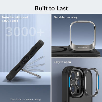 Futrola MagSafe za Apple iPhone 15 Pro Max, ESR, Classic Hybrid Kickstand, Crno Prozirna