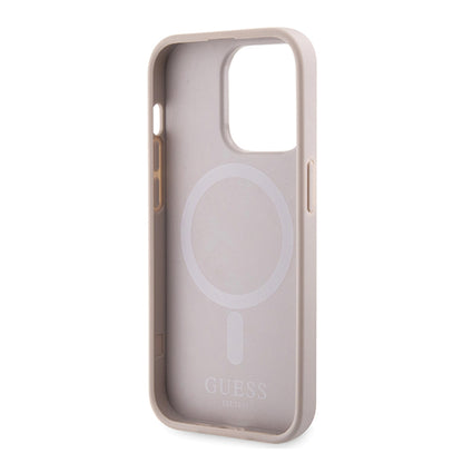 MagSafe futrola za Apple iPhone 15 Pro Max, Guess, 4G Printed Stripes, Roza