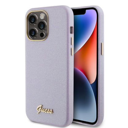 Futrola MagSafe za Apple iPhone 15 Pro Max, Guess, Glitter Full Wrapped, Ljubičasta GUHCP15XPGMCSL