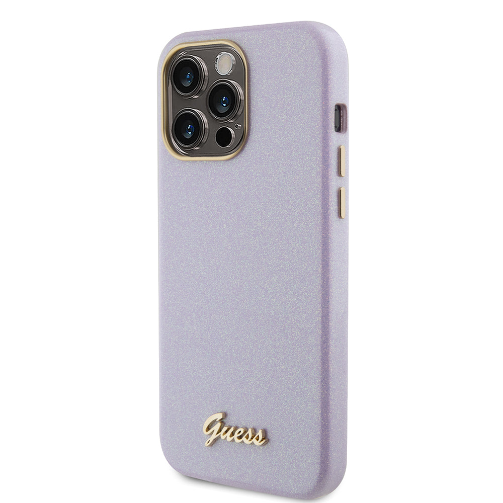 Futrola MagSafe za Apple iPhone 15 Pro Max, Guess, Glitter Full Wrapped, Ljubičasta GUHCP15XPGMCSL