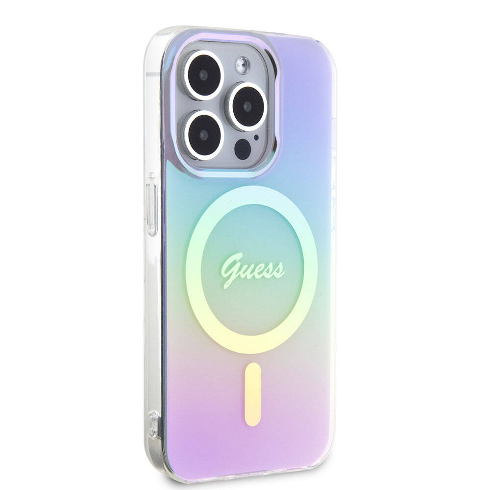 MagSafe futrola za Apple iPhone 15 Pro Max, Guess, IML Iridescent, Ljubičasta