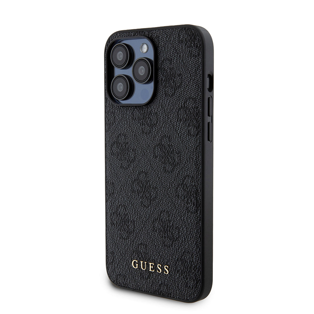 MagSafe futrola za Apple iPhone 15 Pro Max, Guess, Powerbank 4G Metal Logo, Crna