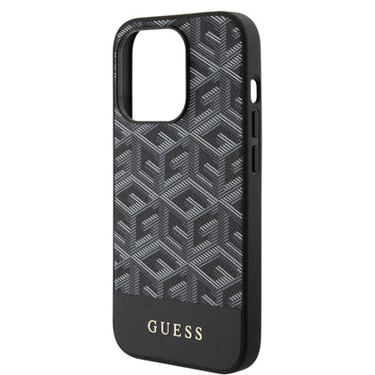 MagSafe futrola za Apple iPhone 15 Pro Max, Guess, PU G Cube, Crna