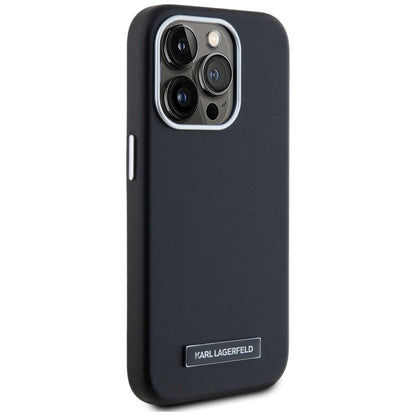 MagSafe futrola za Apple iPhone 15 Pro Max, Karl Lagerfeld, FW Metal Plate, Crna