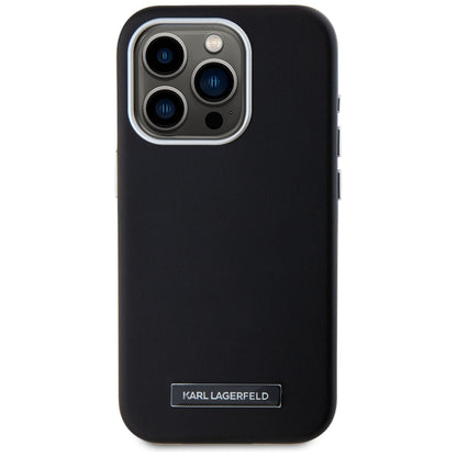 MagSafe futrola za Apple iPhone 15 Pro Max, Karl Lagerfeld, FW Metal Plate, Crna