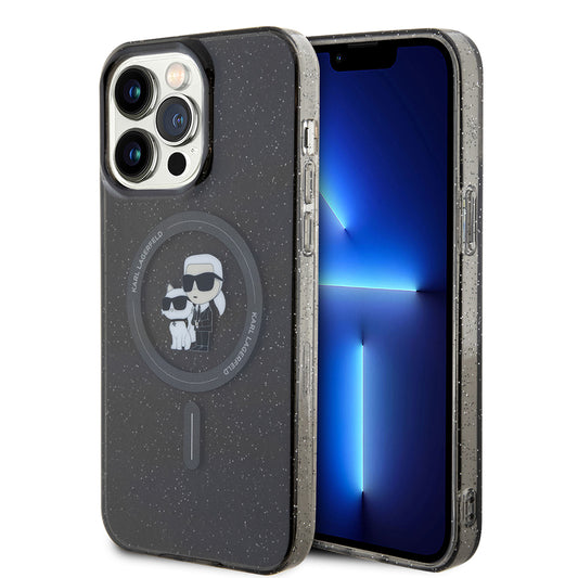 MagSafe futrola za Apple iPhone 15 Pro Max, Karl Lagerfeld, Glitter, Crna