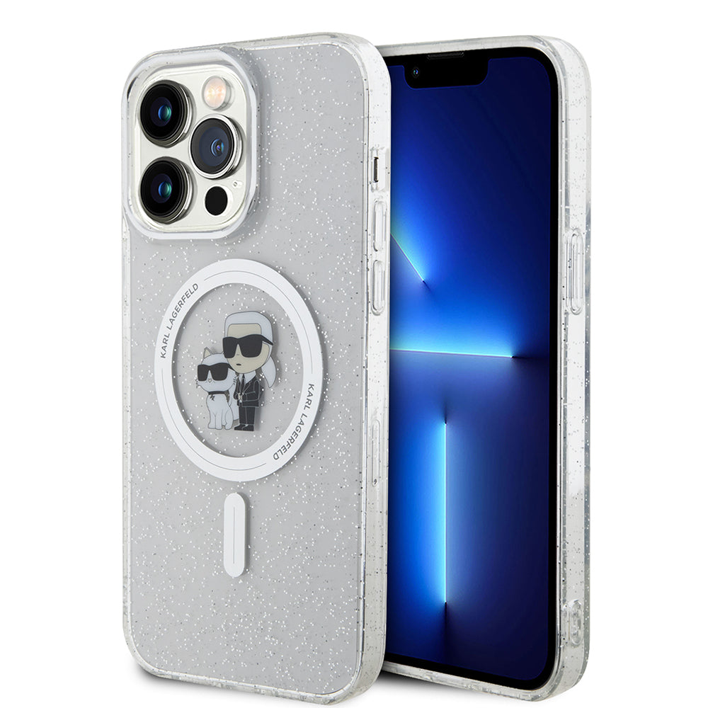 MagSafe futrola za Apple iPhone 15 Pro Max, Karl Lagerfeld, Glitter, Prozirna