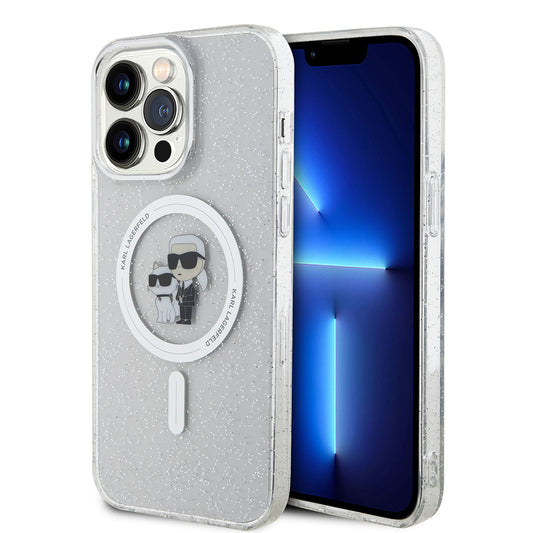 MagSafe futrola za Apple iPhone 15 Pro Max, Karl Lagerfeld, Glitter, Prozirna