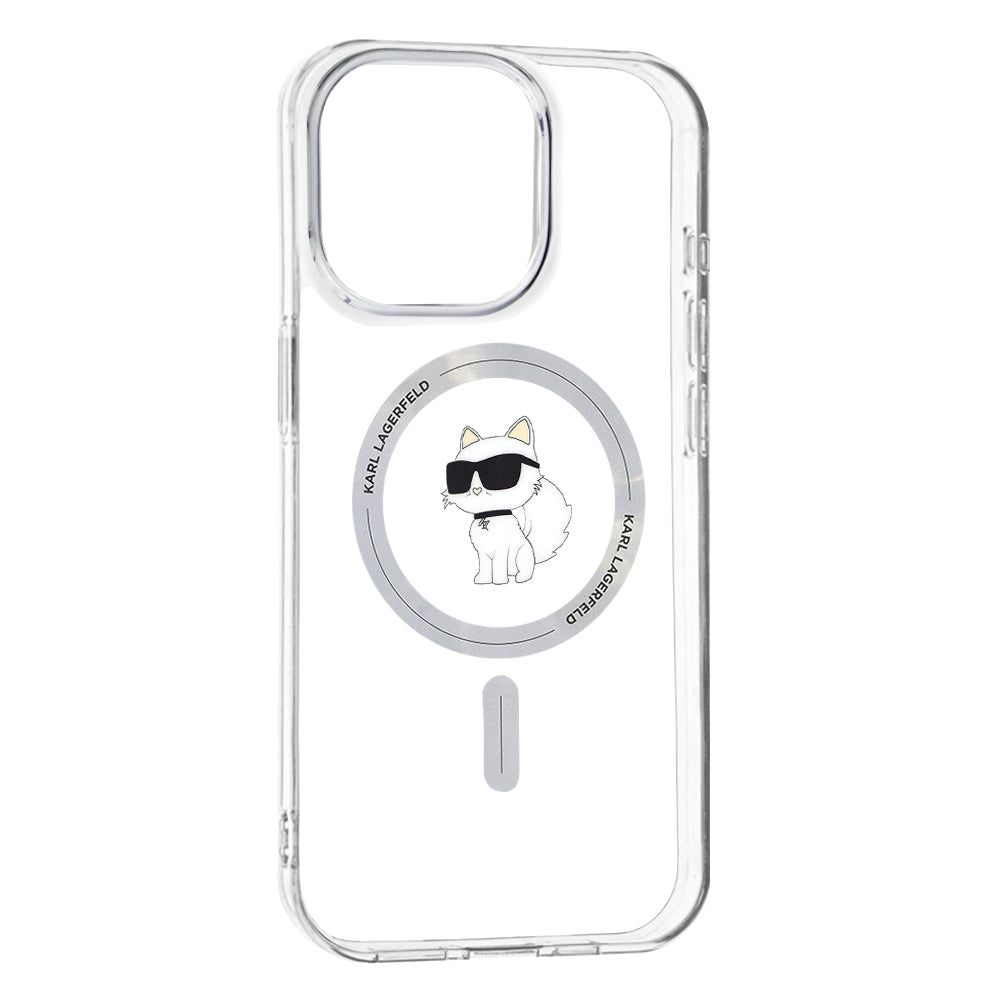 Futrola MagSafe za Apple iPhone 15 Pro Max, Karl Lagerfeld, IML Choupette, Prozirna