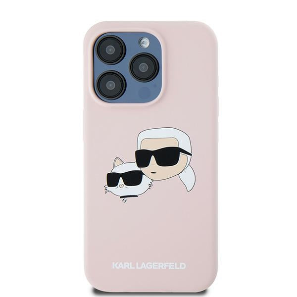 MagSafe futrola za Apple iPhone 15 Pro Max, Karl Lagerfeld, Silikon Karl & Choupette, Roza