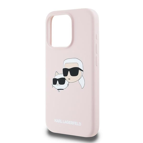 MagSafe futrola za Apple iPhone 15 Pro Max, Karl Lagerfeld, Silikon Karl & Choupette, Roza