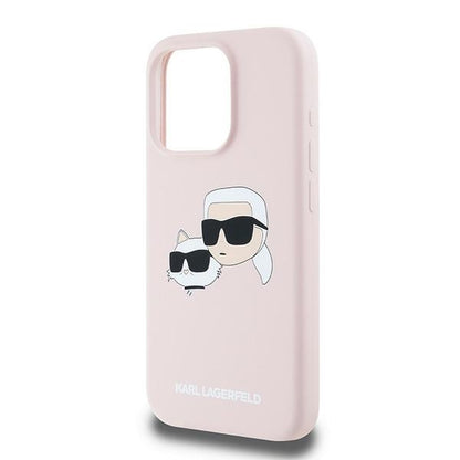 MagSafe futrola za Apple iPhone 15 Pro Max, Karl Lagerfeld, Silikon Karl & Choupette, Roza