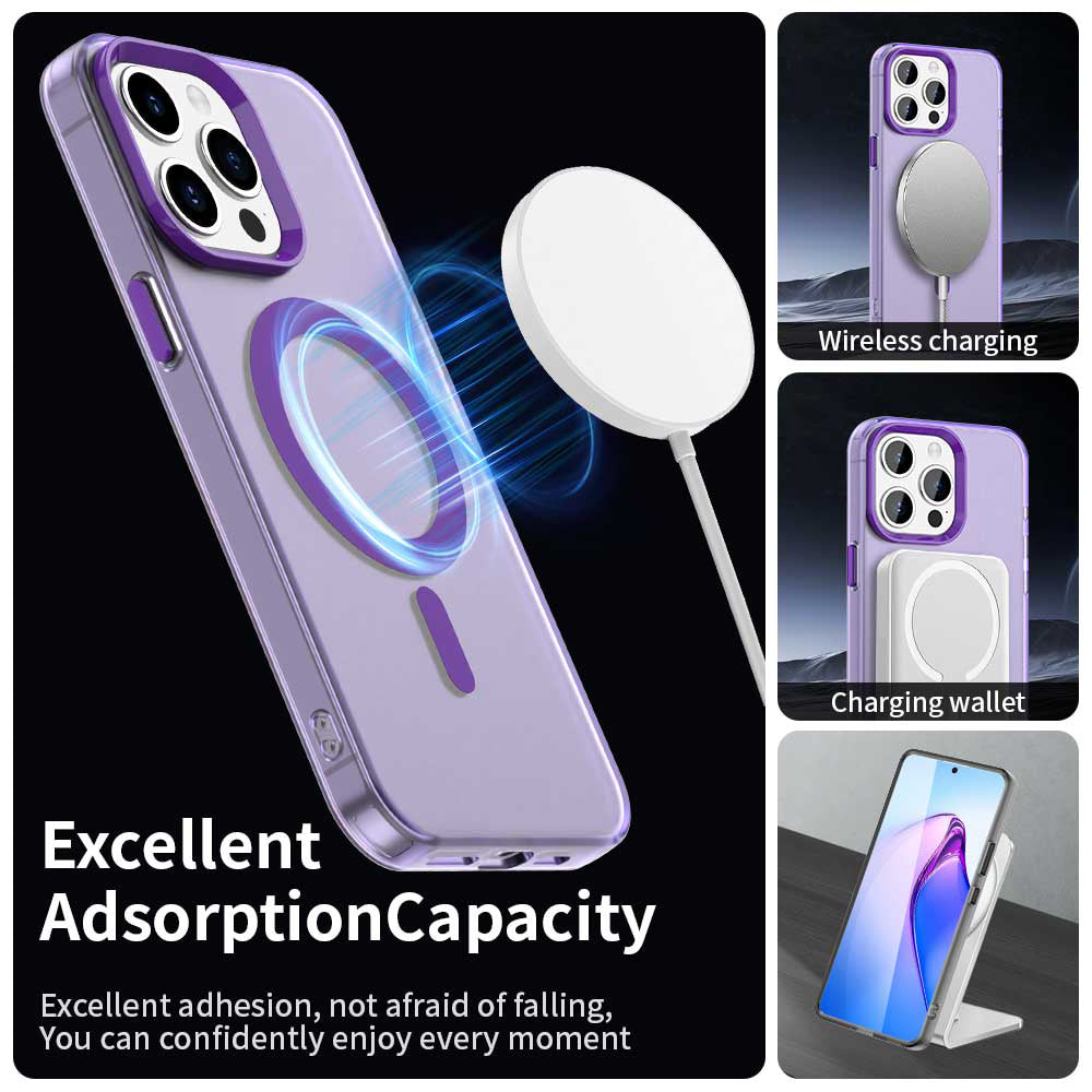 MagSafe futrola za Apple iPhone 15 Pro Max, Techsuit, CandyCase, Ljubičasta