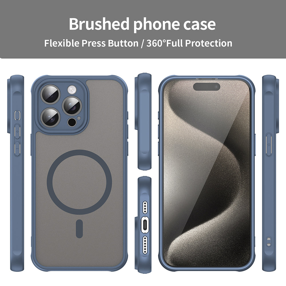 MagSafe futrola za Apple iPhone 15 Pro Max, Techsuit, HaloFrost II, Tamnoplava
